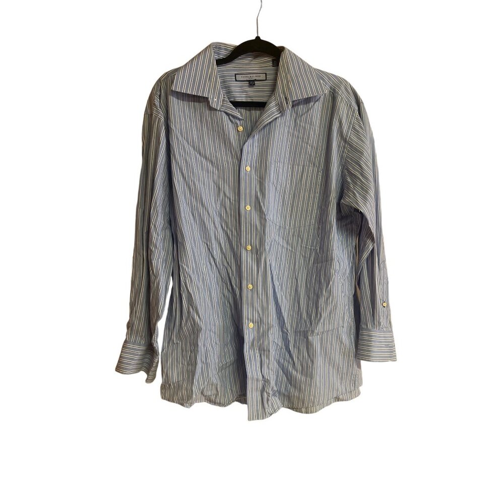 Tommy Hilfiger L Ithaca Blue Striped Button Down